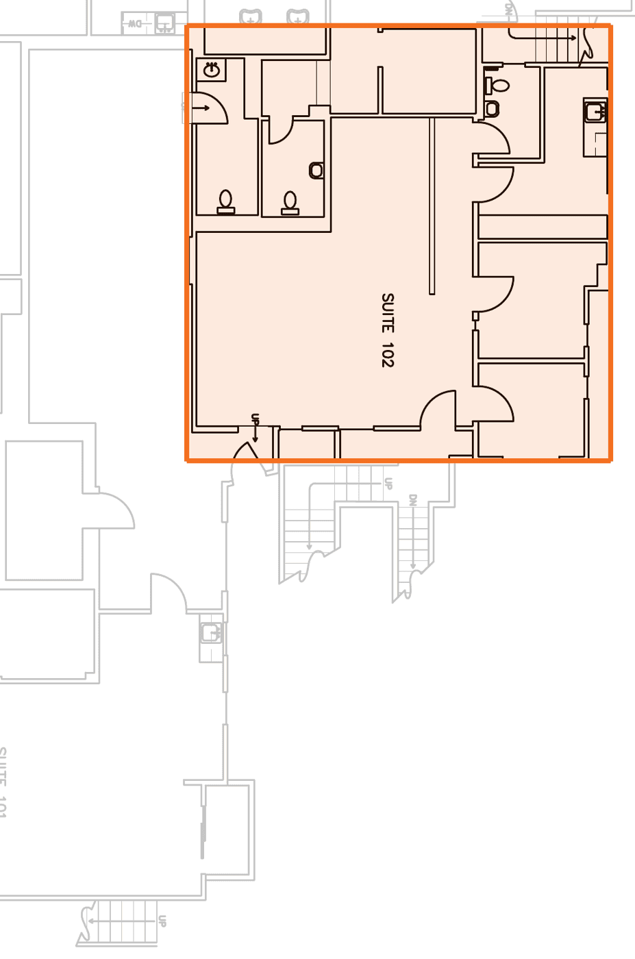 Suite 102 footprint
