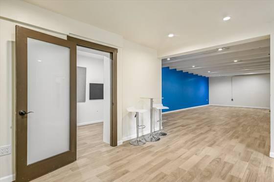 Shared space — glass-door podcast / meeting room
