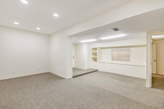 Third floor — office with built-in shelving