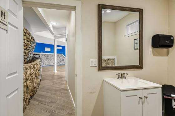 Suite G200 — private restroom
