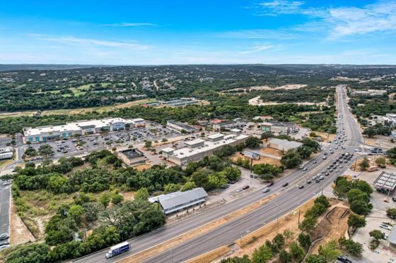 Aerial — looking east toward Austin