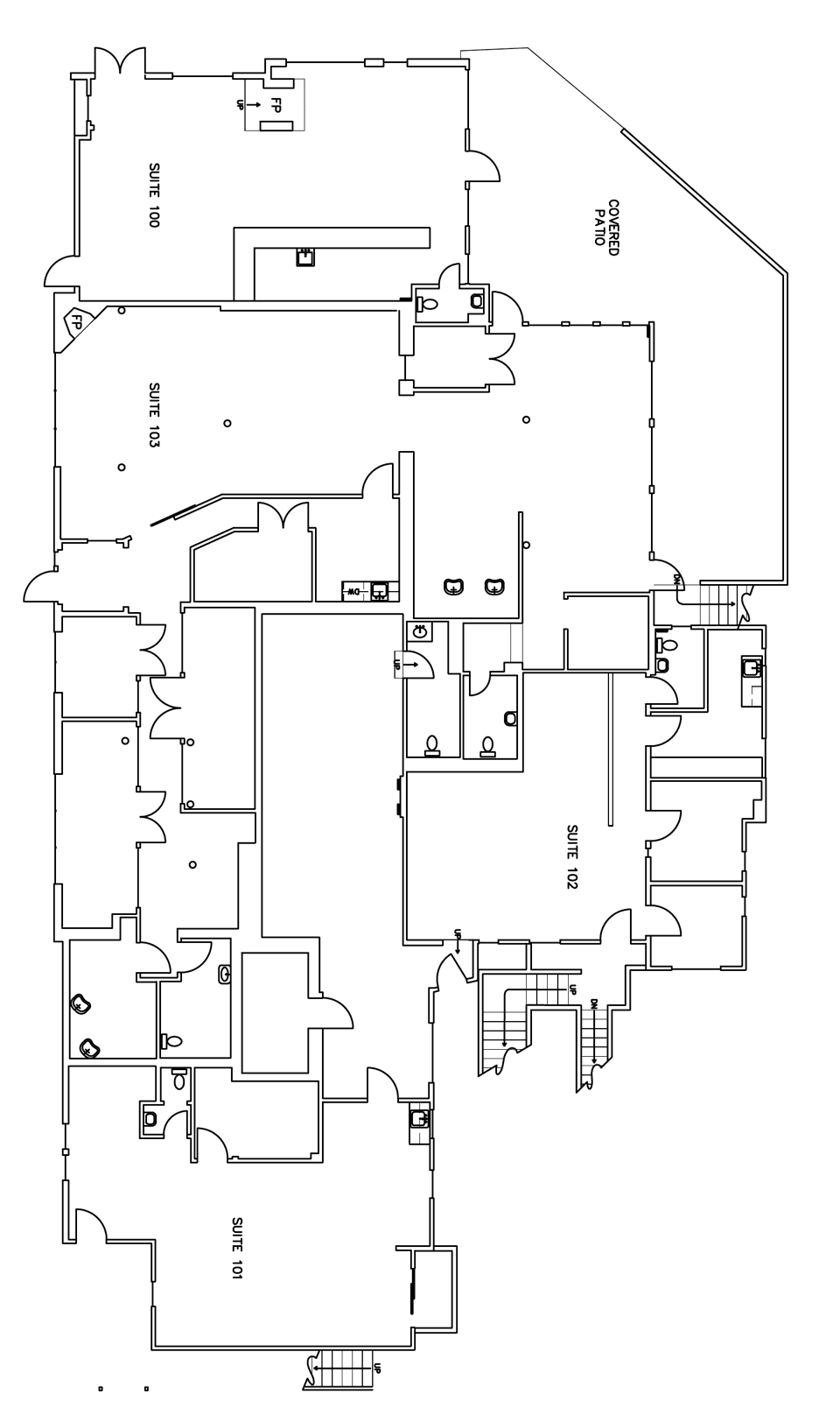 Main Level — Suites 100, 101, 102, 103